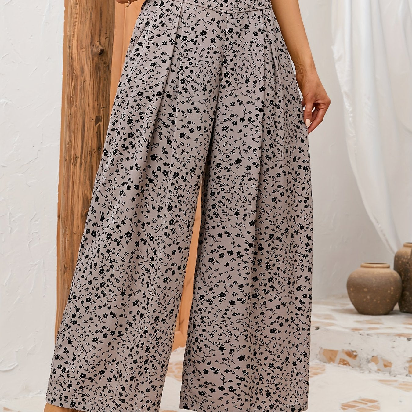 Floral Wide Leg Pants for Spring & Summer