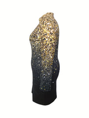 Golden Sequin Bodycon Dress