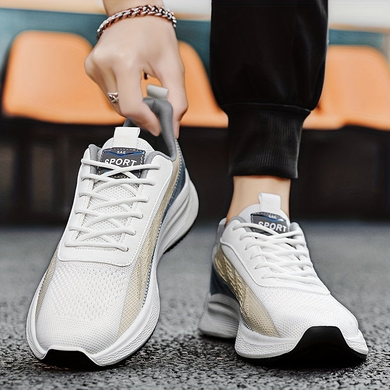 Men's Lightweight Woven Knit Sport Shoes for Running