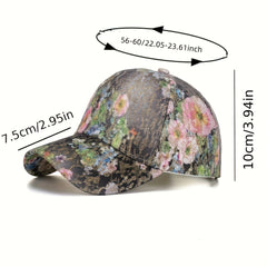 Vintage Lace Floral Baseball Cap Embroidery Sunscreen Dad Hats Adjustable