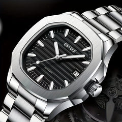 Boys Casual Mechanical Watch Stainless Steel Strap Waterproof