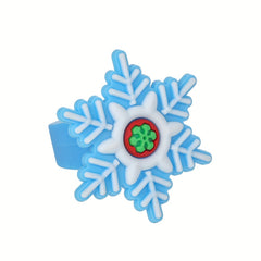 6pcs Christmas PVC Soft Rubber Rings Cartoon Party Gift