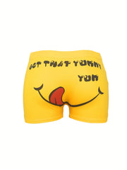 Casual Letter Print Skinny Yoga Shorts
