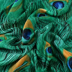 Mature Print Silk Scarf Soft Smooth Shawl Sunproof Beach Towel