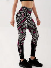 Paisley Graphic Sports Leggings for Women