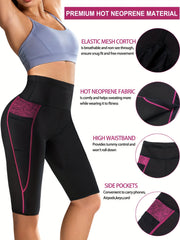 Women's High Waist Sauna Sweat Leggings Weight Loss Workout Pants