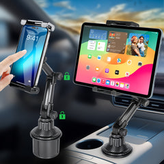 Car Cup Holder Tablet Mount For Car - Heavy Duty Tablet Cup Holder Phone Mount