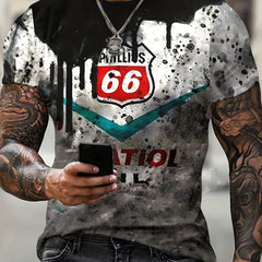 3D Print Men's Tee Shirt Street Style Round Neck Casual Summer Top