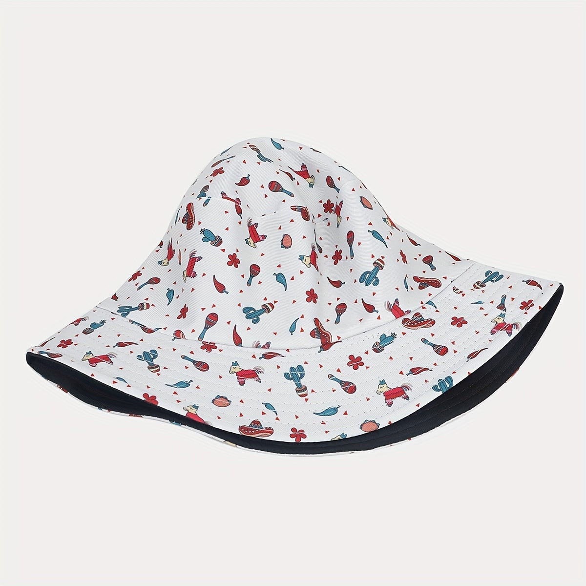 Cartoon Pattern Reversible Bucket Hat Sun Protection