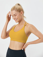 Backless Yoga Sports Bra for Solid Workouts