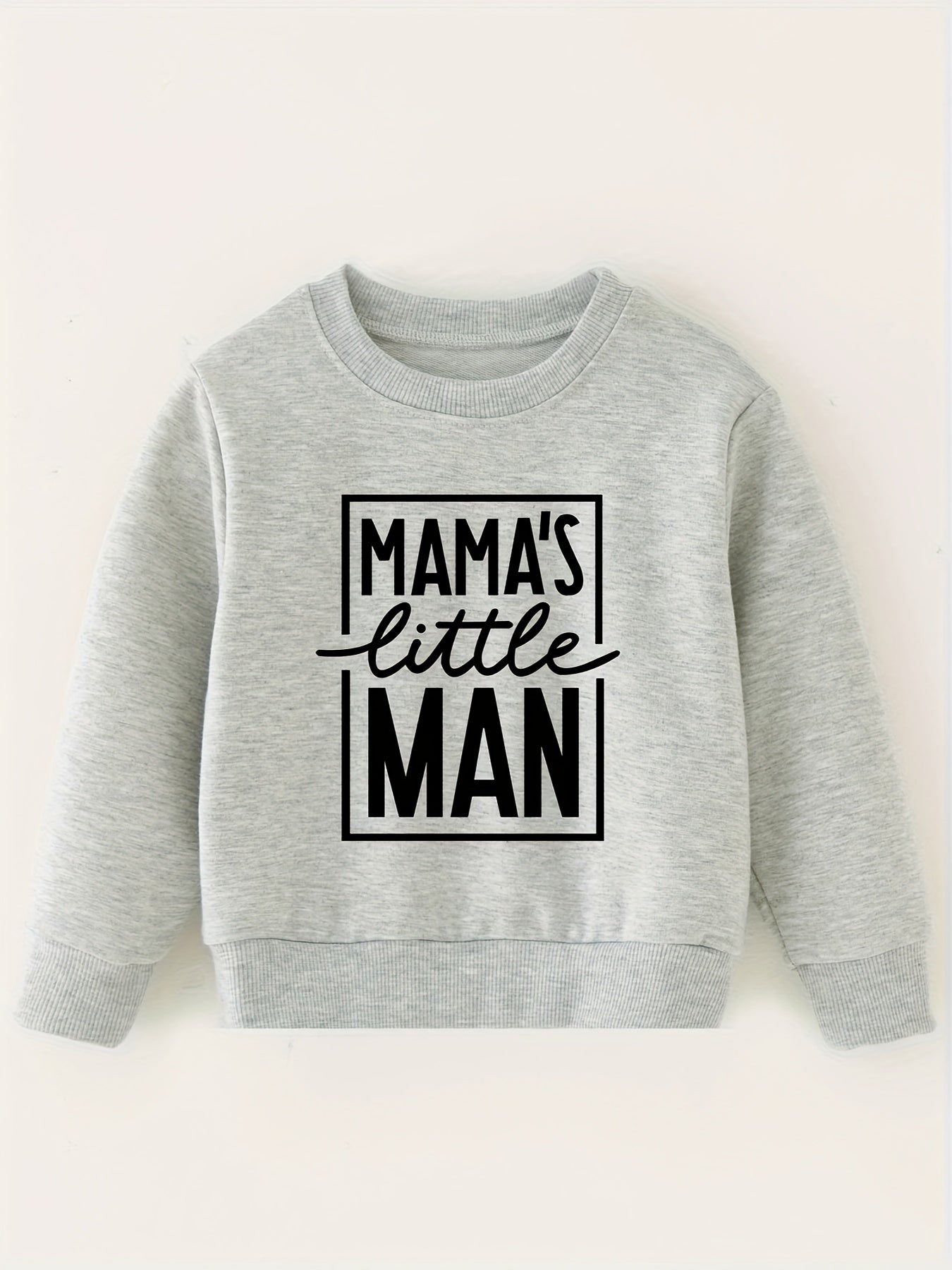 Mama's Little Man Baby Sweatshirt Spring Autumn Long Sleeve Sports Top