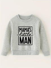 Mama's Little Man Baby Sweatshirt Spring Autumn Long Sleeve Sports Top