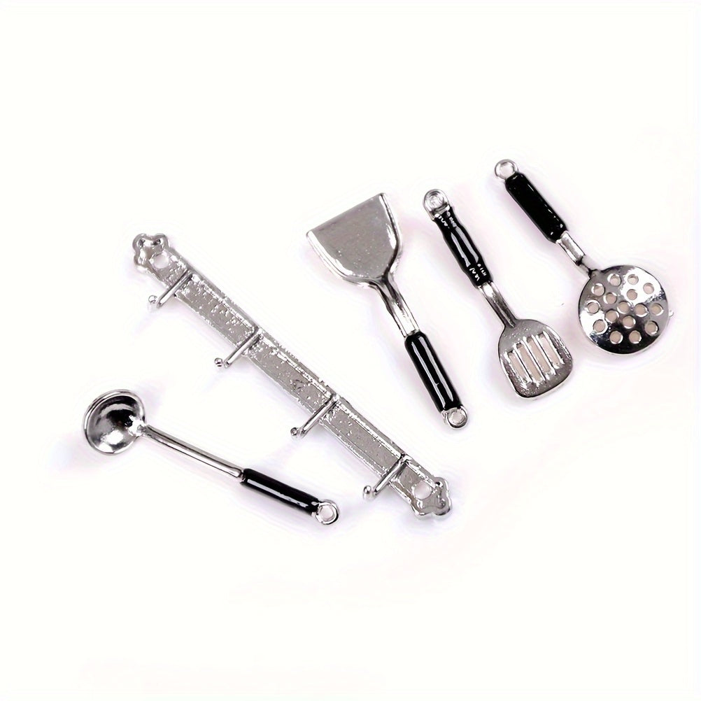 12pcs Mini Silverware Set Dollhouse Cutlery Knives and Forks Tableware