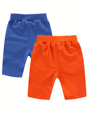 Boys Basic Solid Active Shorts for Summer Outdoor