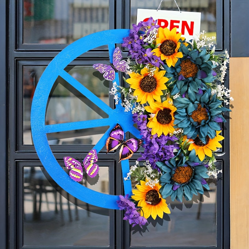 Sunflower Wheel Christmas Garland Hanging Decorations