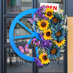 Sunflower Wheel Christmas Garland Hanging Decorations