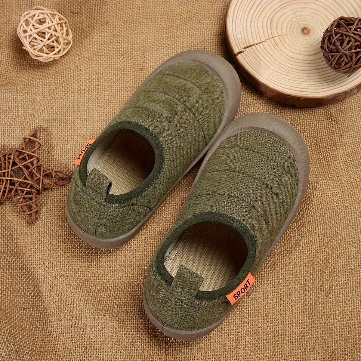 Boy's Solid Slip On Shoes Comfy Non Slip Casual Thermal Sneakers For Kids