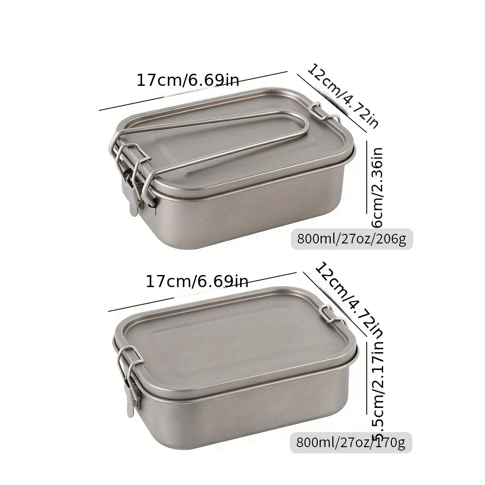Outdoor Titanium Lunch Box Leakproof Food Container for School and Work