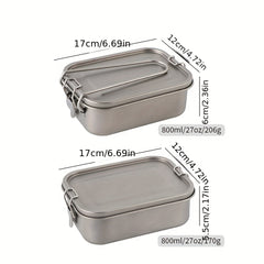 Outdoor Titanium Lunch Box Leakproof Food Container for School and Work