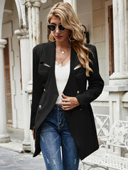 Solid V Neck Ladies Blazer & Stylish Tops For Office