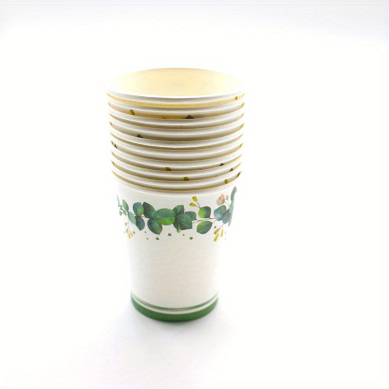 Greenery Yugali Leaf Party Supplies Set - 17 Pcs