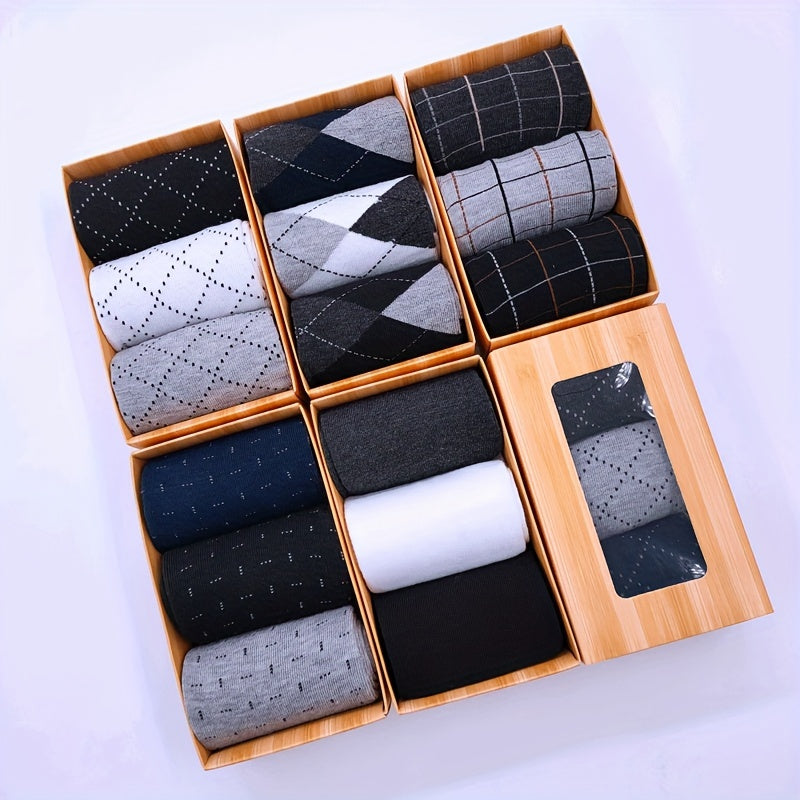 3 Pairs Men's Dress Socks Variety Pack