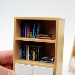 1:12 Dollhouse Wooden Display Cabinet Model Furniture Bookshelf Props