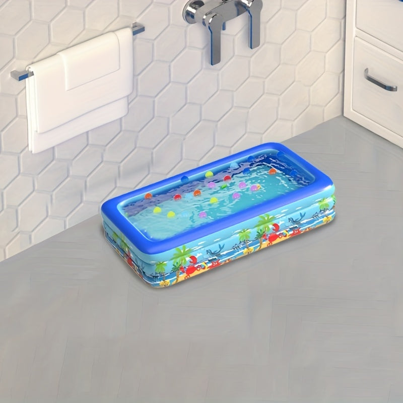 Family Paddling Pool 82inch Three Ring Large Ocean Ball Pool