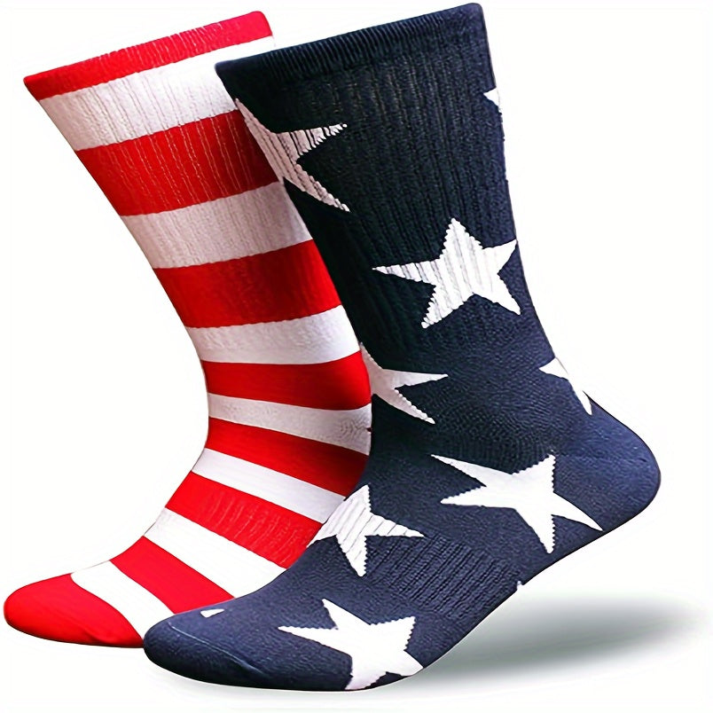 American Flag Pattern Socks for Men or Women - Patriotic 4th of July Freedom