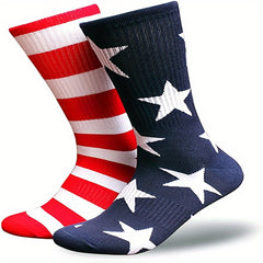 American Flag Pattern Socks for Men or Women - Patriotic 4th of July Freedom