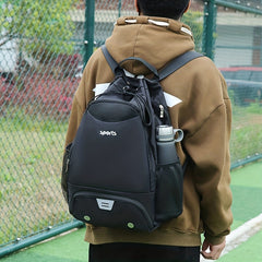 Sports Drawstring Backpack with Wet/Dry Compartments Shoe Storage