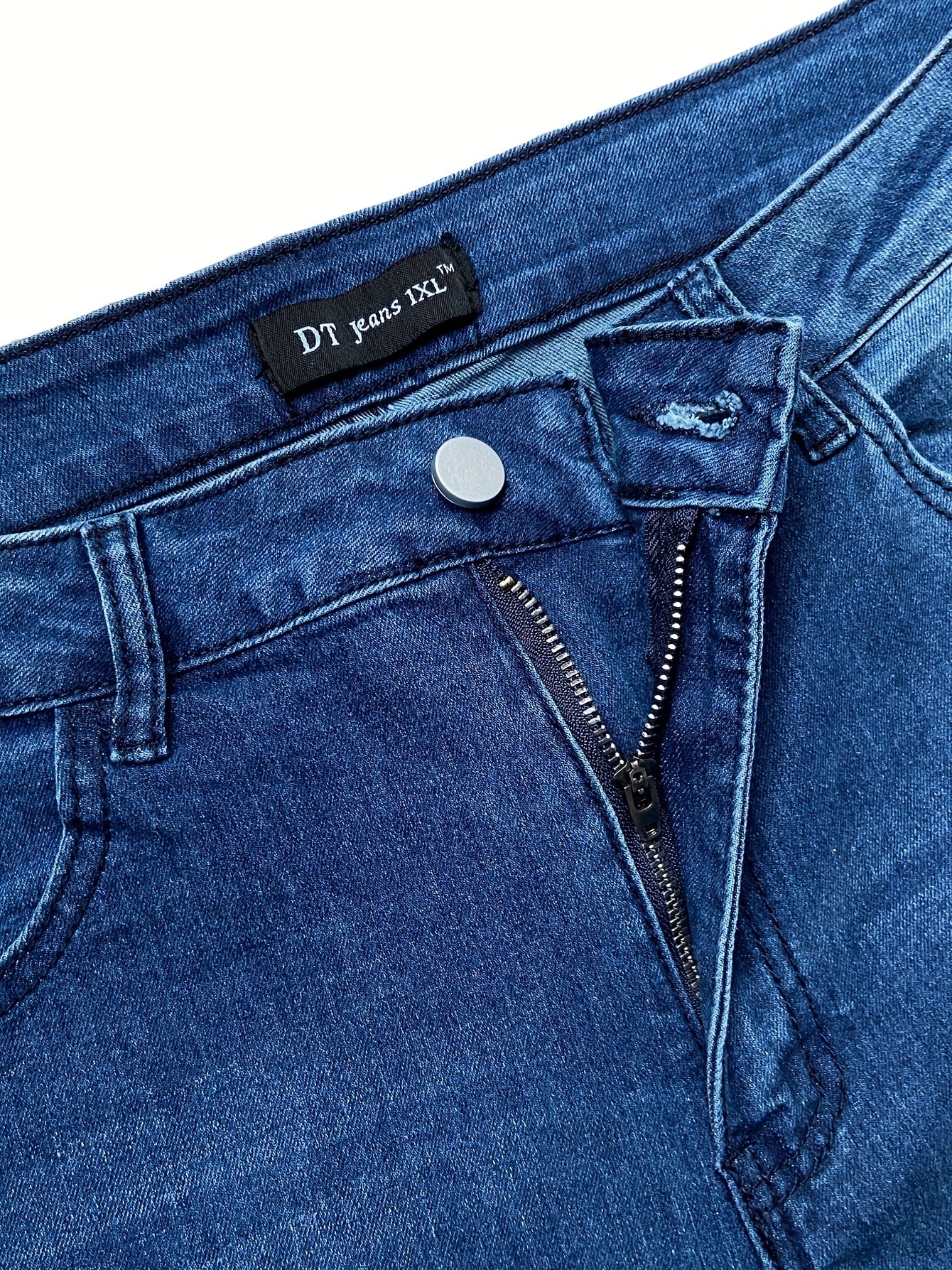 Flared Leg High Rise Stretch Jeans for Plus Size Women