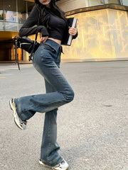 High Waist Flare Jeans Retro Bell Bottom Jeans
