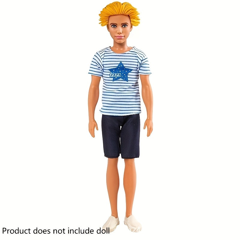 8-Piece Doll Clothing Set for 30Cm Male Dolls