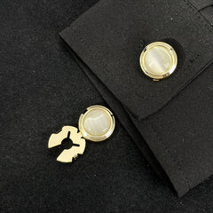2pcs Button Decorative Box Shirt Cufflinks Accessories