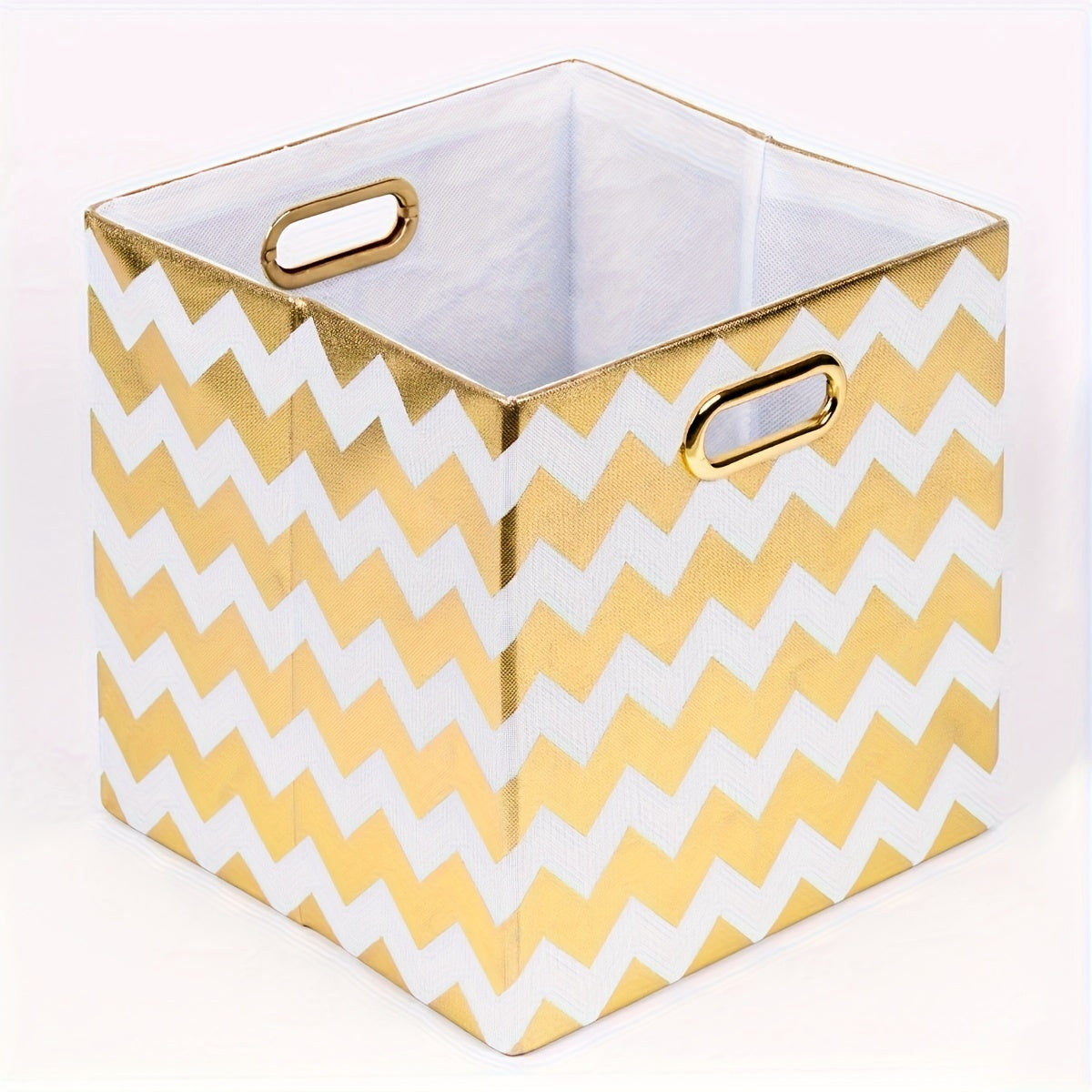 2pcs Foldable Storage Box Metal Handle for Clothes Toys Sundries Room Decor