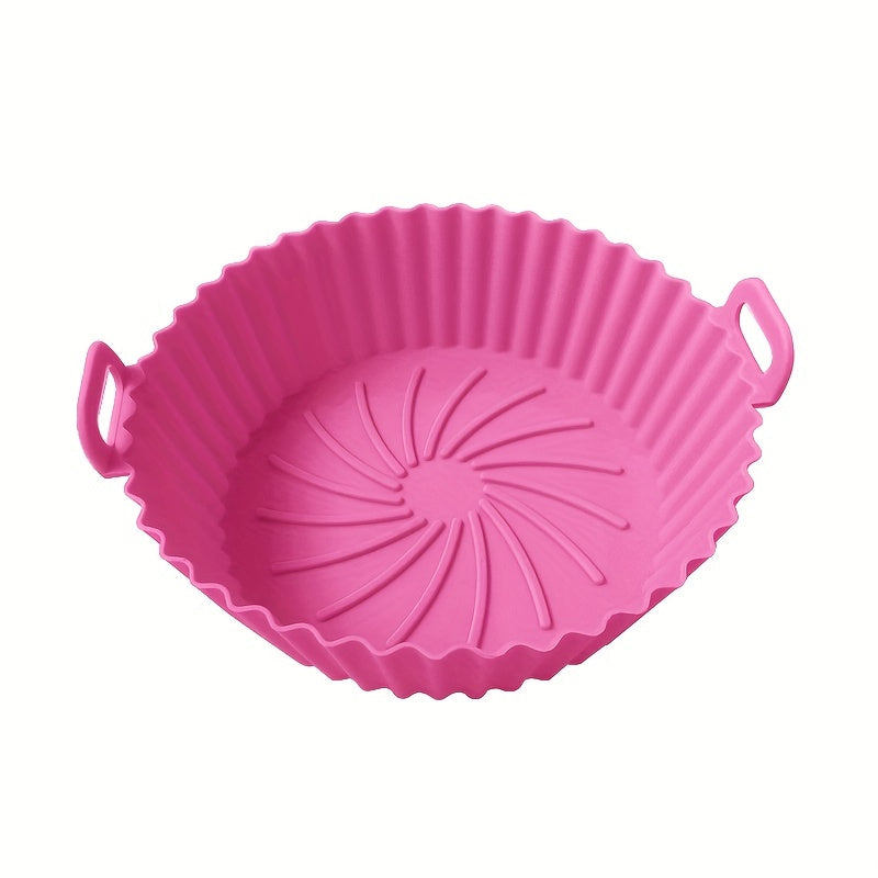 Silicone Air Fryer Liner 16cm Round Reusable Baking Tray Oven Accessories