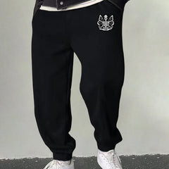 Men's Butterfly & Skeleton Graphic Sweatpants Casual Stretch Loose Joggers
