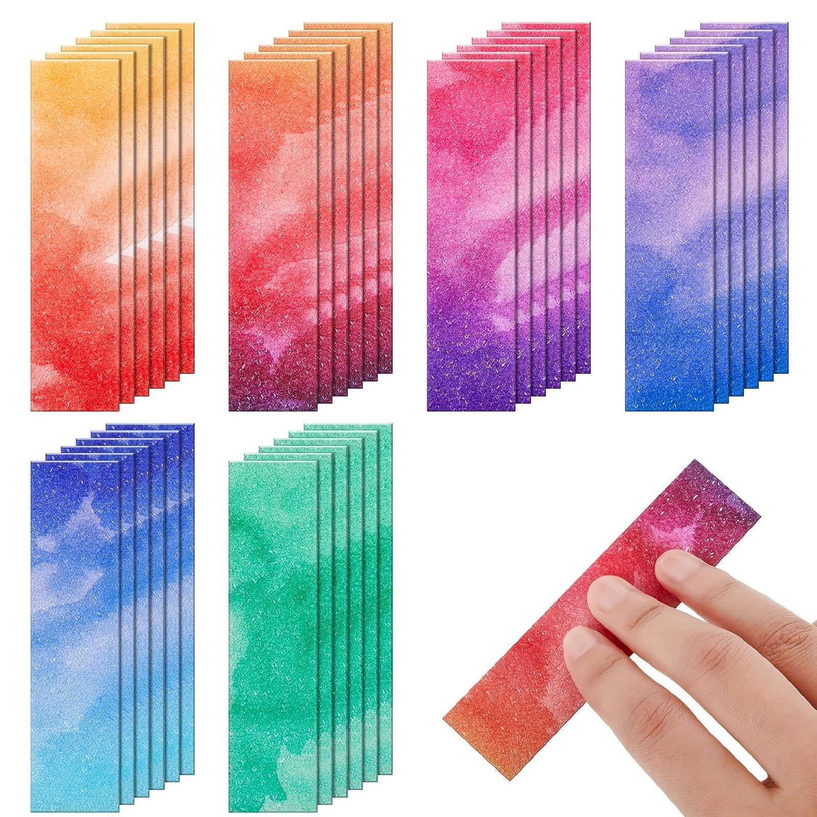 6pcs Anxiety Fidget Textured Strips Anti Stress Tactile Rough Sensory Stickers