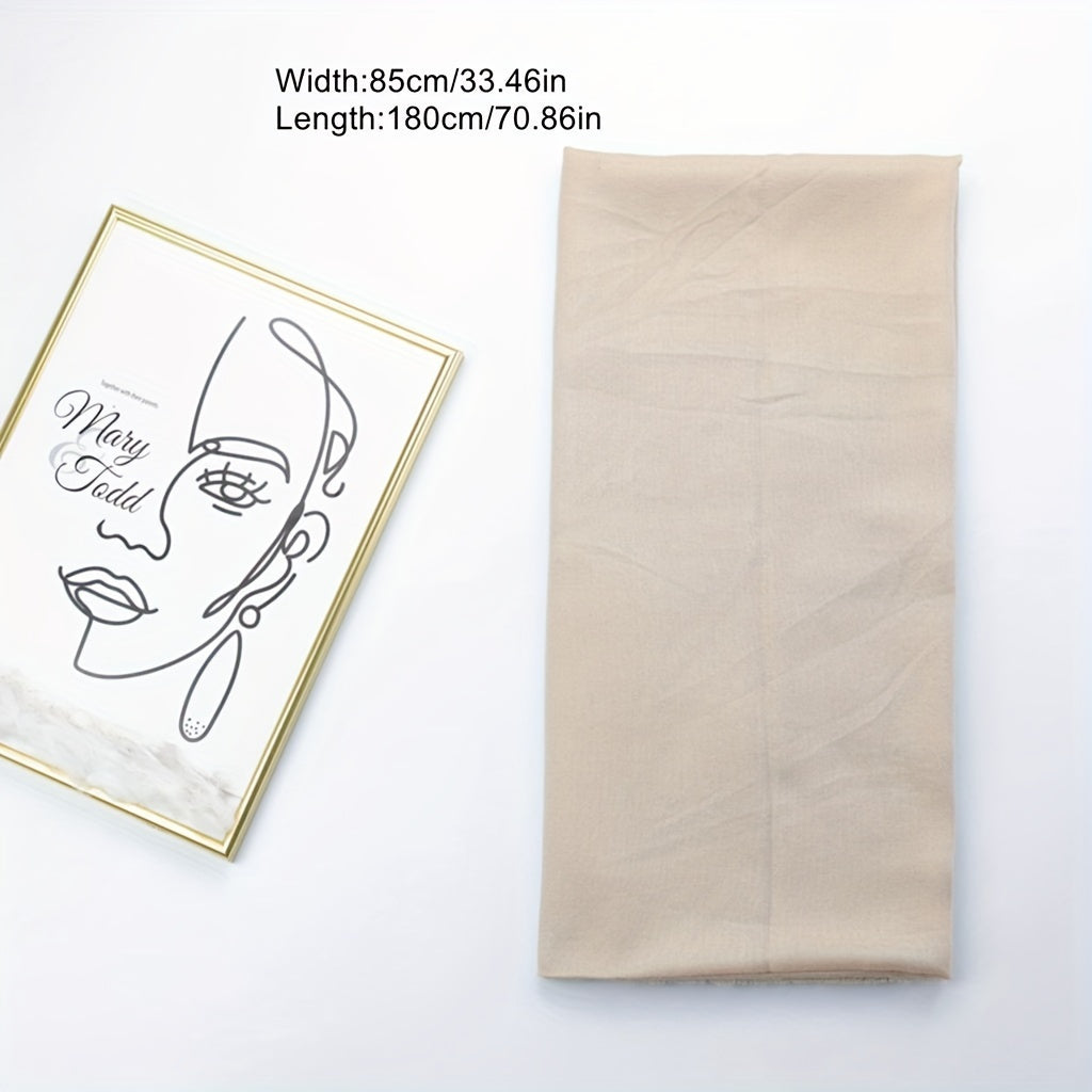 Solid Plain Hijab Casual Scarf Windproof Head Wrap for Women