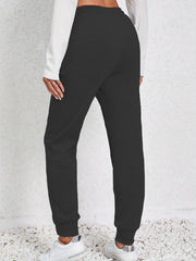 Sports Pants Women's Plus Solid High Stretch Jogger