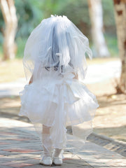 Girls Fancy Gauze Layered Puffy Dress