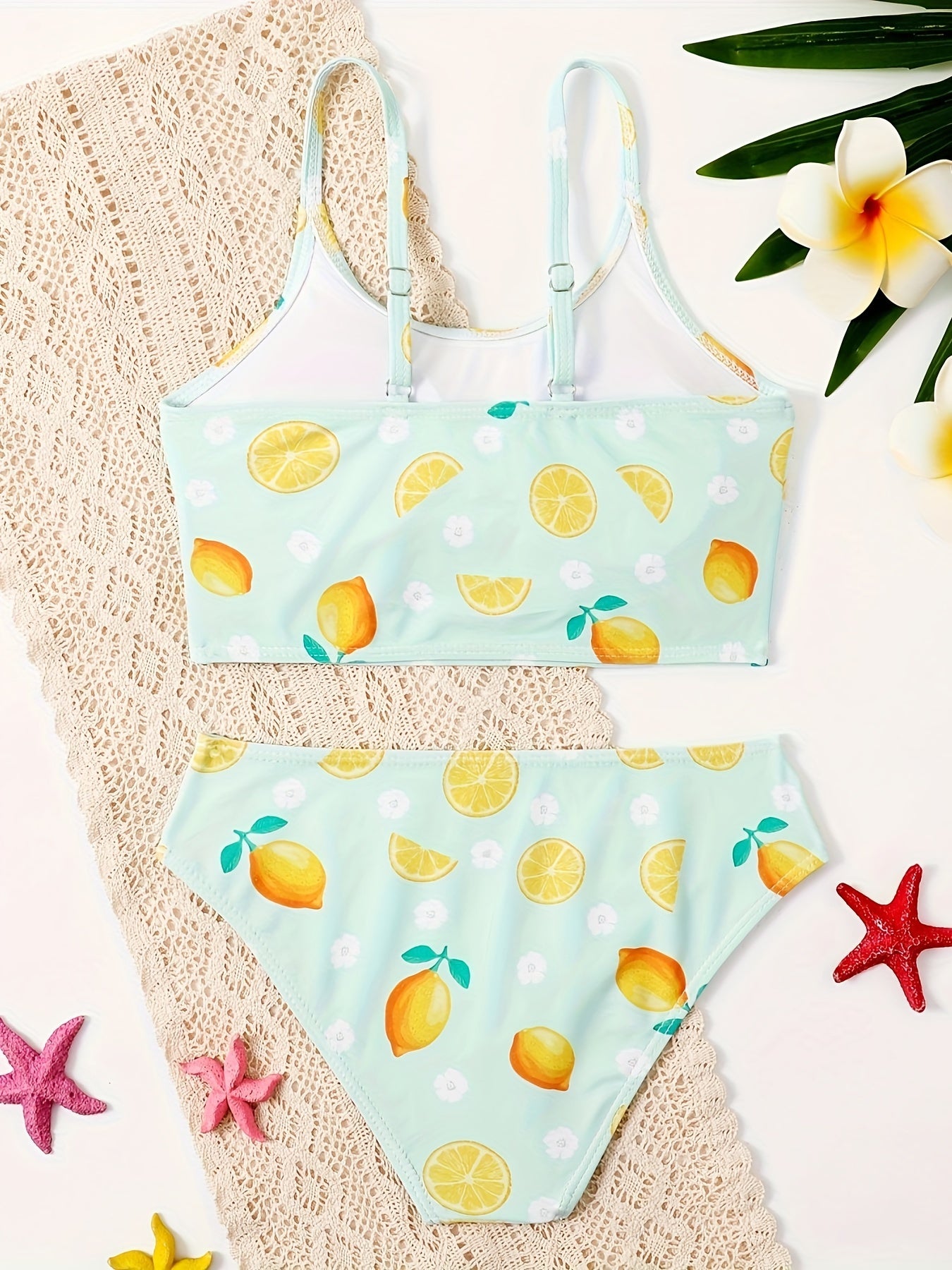 2pcs Lemon Bikini Swimsuit For Girls Summer Beach Gift