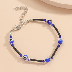 Devil's Eye Crystal Anklet Adjustable Turquoise Beach Jewelry