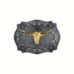 Alloy Western Cowboy Animal Ox Head Belt Buckle for Men