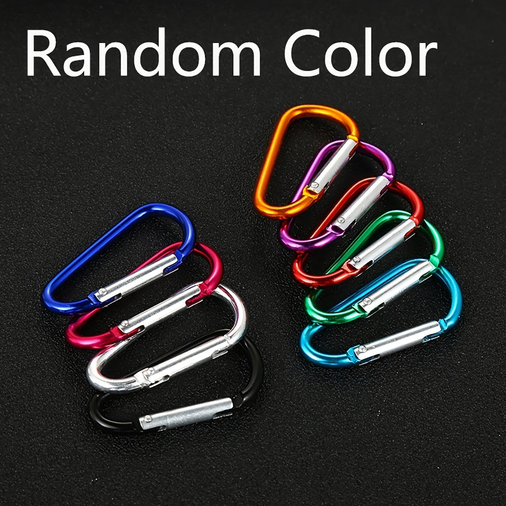 2pcs Random D-shaped Quick Hanging Buckle Aluminum Alloy Carabiner