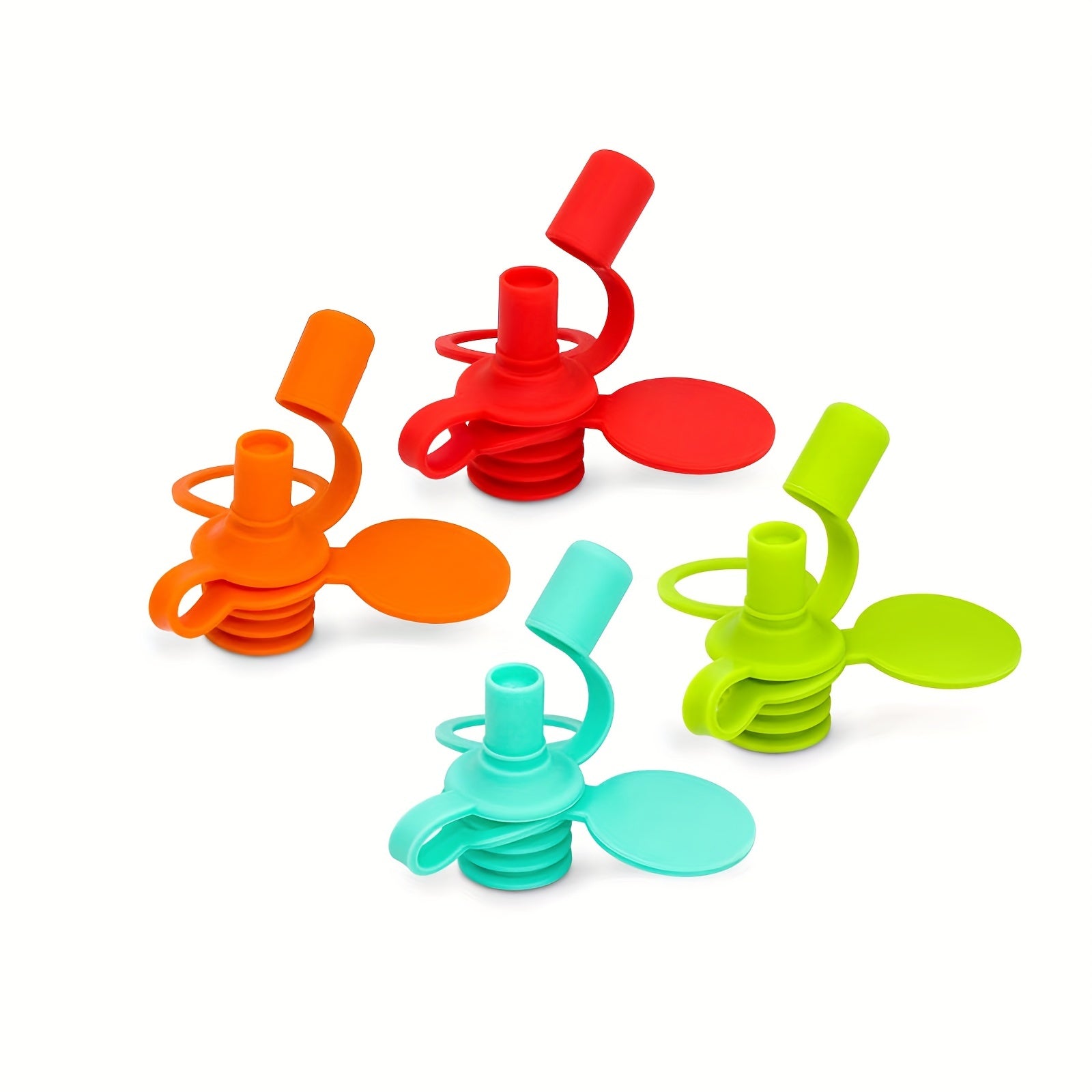 4Pcs Silicone Bottle Cap Spout Adapter Replacement