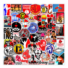 50Pcs Boxing Sport Doodle Waterproof Stickers for Mobile Phone Computer