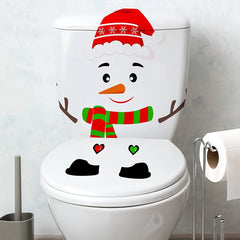 Christmas Snowman Toilet Decoration Stickers