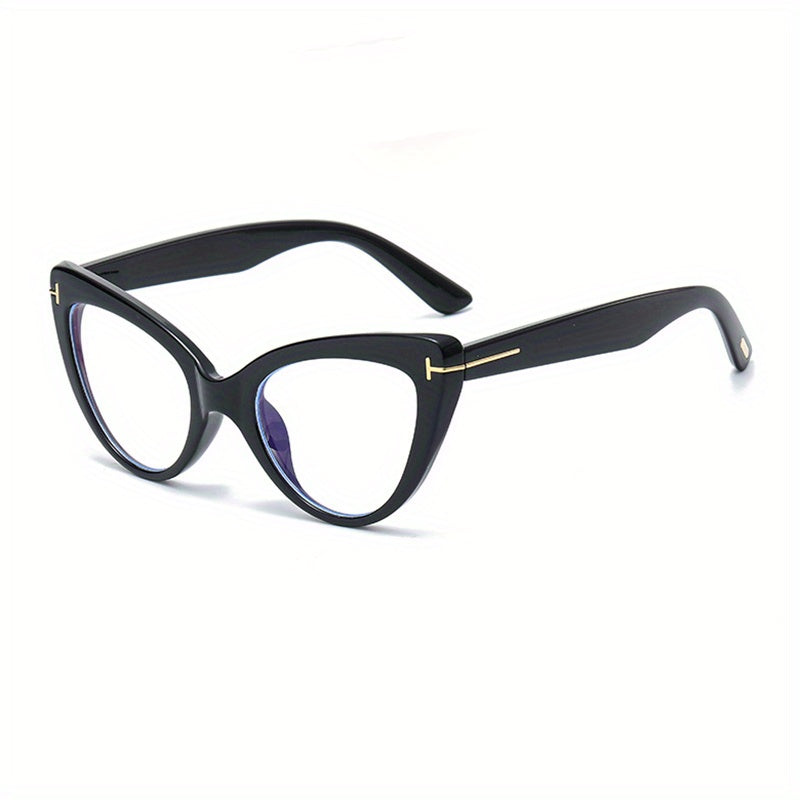 Light Blocking Glasses Womens Retro Cat Eye Clear Lens Computer Glasses